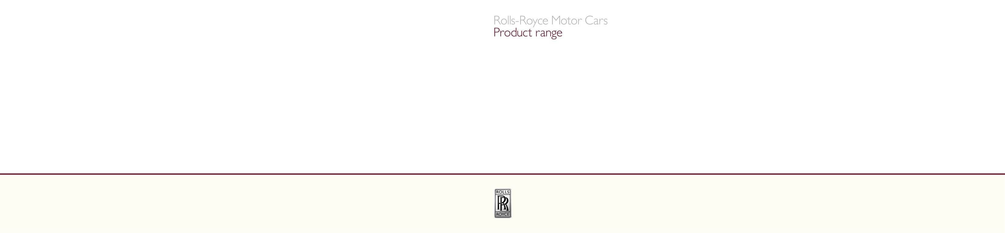 2012 Rolls-Royce Model Range Brochure Page 4